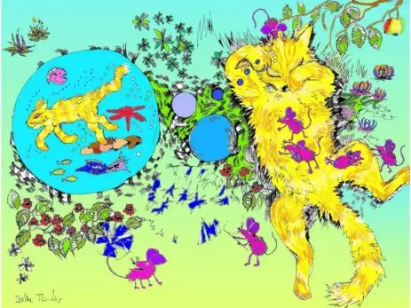 Illustration zum Kinderbuch mit Kater Leo