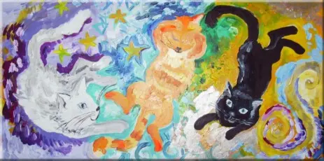 Malerei, Gemälde, Original, Kunst zum online kaufen im shop, Katzenbilder