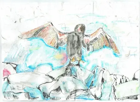 Tiere in der Kunst, Kormoran, Rügen, Ostsee