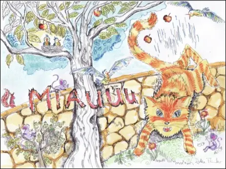 Katzenbuch, Kinderbuch, Kunstbuch,literarischer  Katzenkalender, Kunstkalender 2014