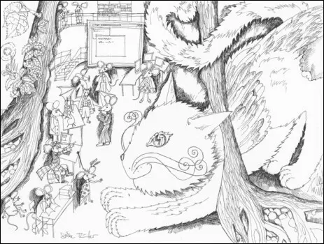 Kinderbuch, Katzenkrimi, Katzenbuch mit geflügelter Katze, Maus und Fledermaus