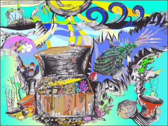 Seeungeheuer mit Geschichte und Erzählung