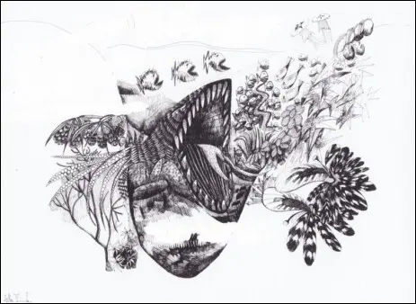 Ein Kinderbuch mit Seeungeheuer und Meereswelt